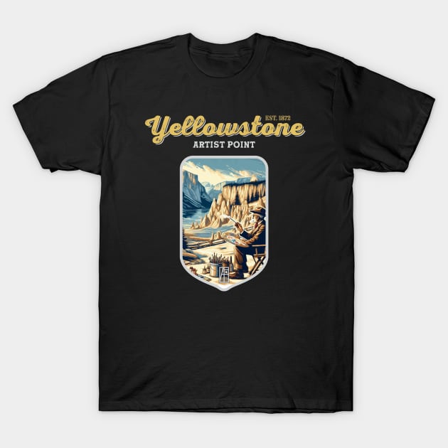 USA - NATIONAL PARK - YELLOWSTONE - Yellowstone Artists Point - 13 T-Shirt by ArtProjectShop